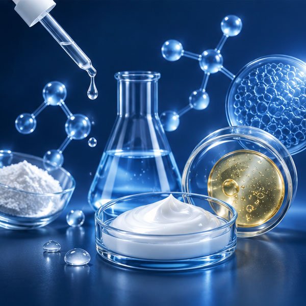 Cosmetic formulation ingredients and laboratory glassware
