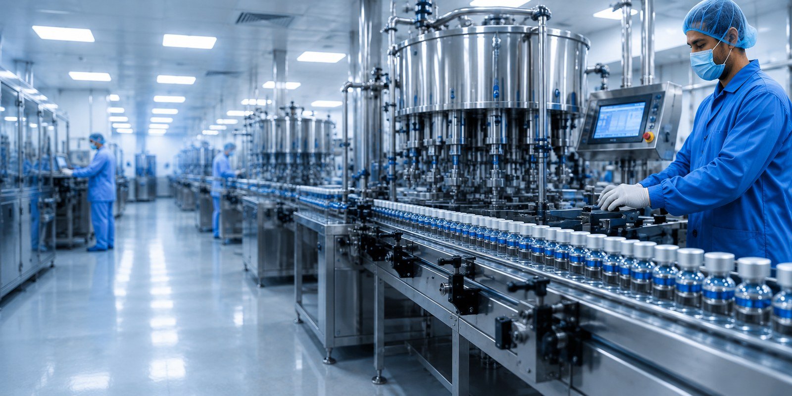 Pharmaceutical manufacturing line